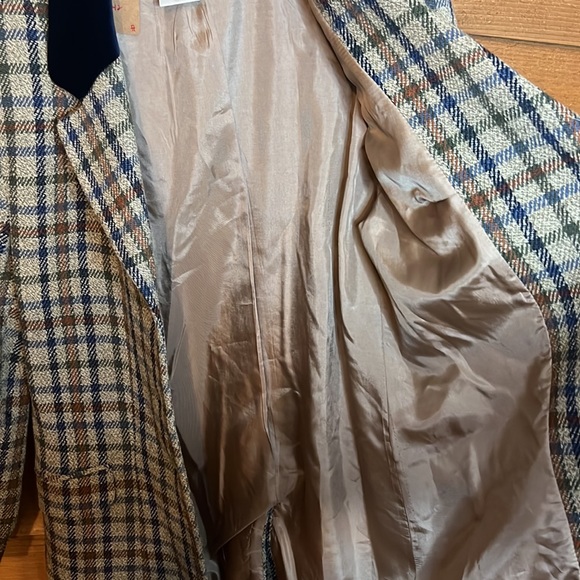 Miss V Clementino German Velvet Wool Plaid vintage Blazer Jacket Academia Paris - Picture 9 of 11